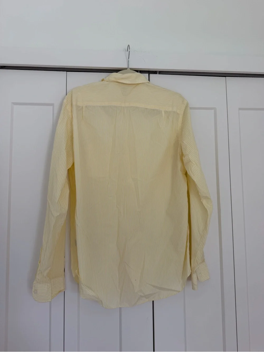 J Crew Men's Yellow Light Weight Stripe Button-Up Shirt